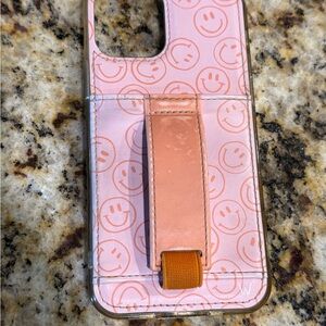 Walli Smiley Face Pink Phone Case for iPhone 12/12pro